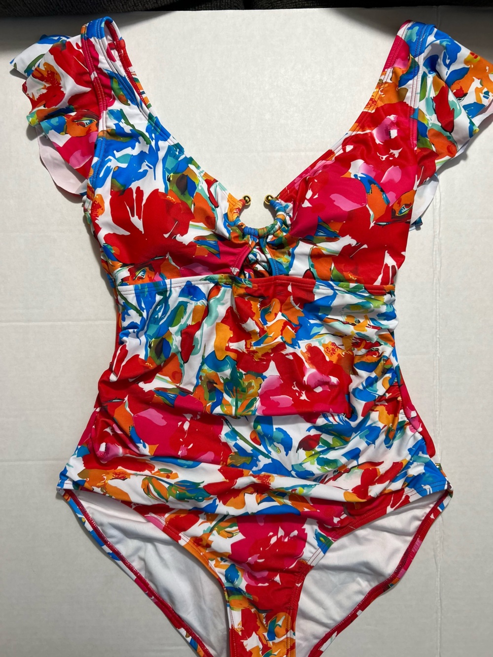 Eomenie Green Tag Floral One-Piece Swimsuit - Multicolor Size M